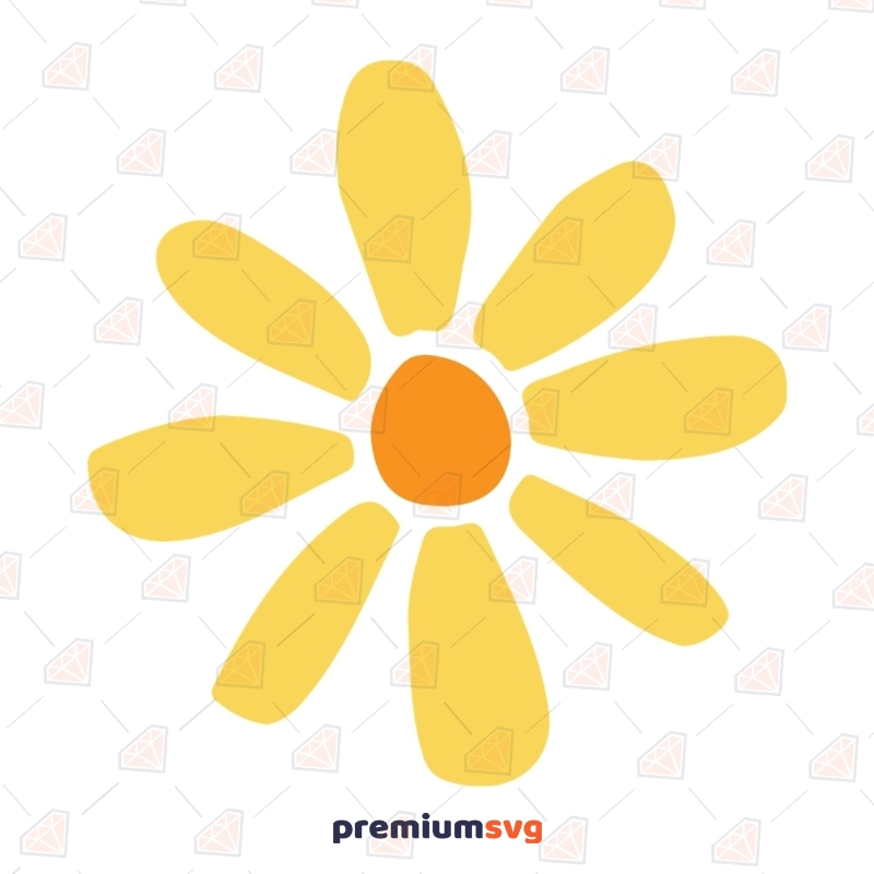 Basic Hand Drawing Sunflower SVG Vector File Sunflower SVG Svg