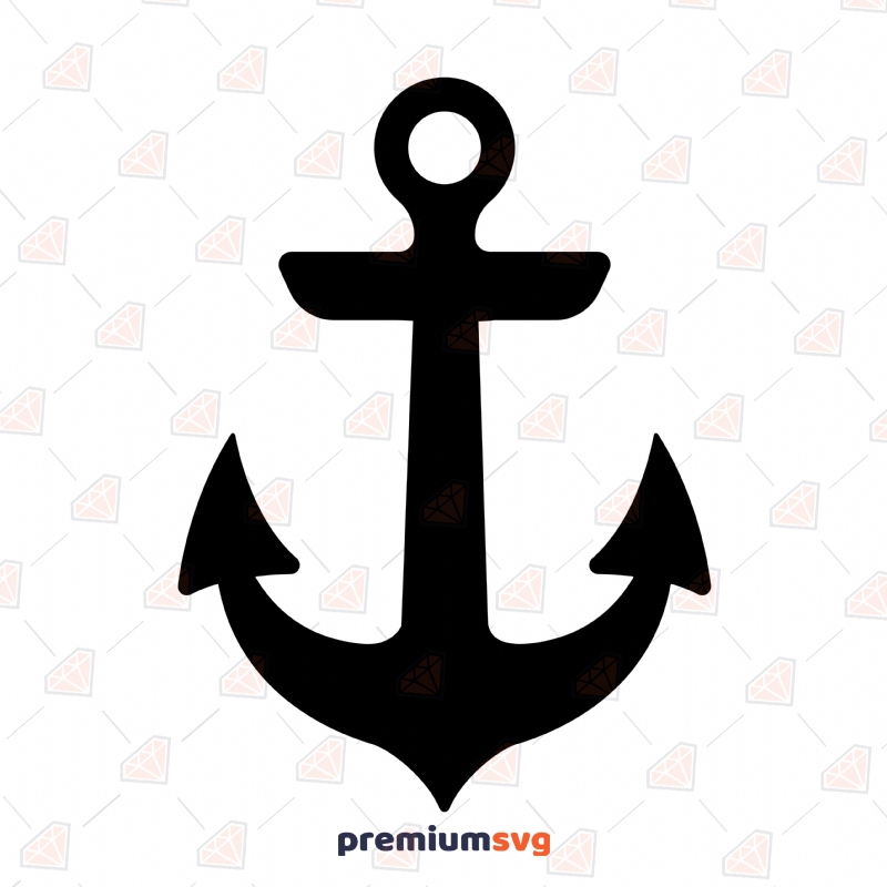 Basic Anchor SVG Clipart Cut Files, Anchor Silhouette SVG Instant Download Vector Illustration Svg