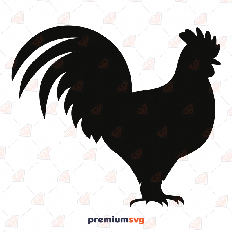 Rooster SVG Silhouette, Rooster Vector Cut Files Bird SVG Svg