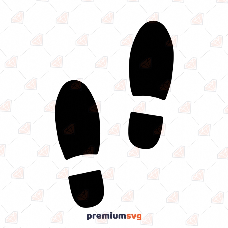 Shoe Print SVG, Shoe Print Vector Instant Download Drawings Svg
