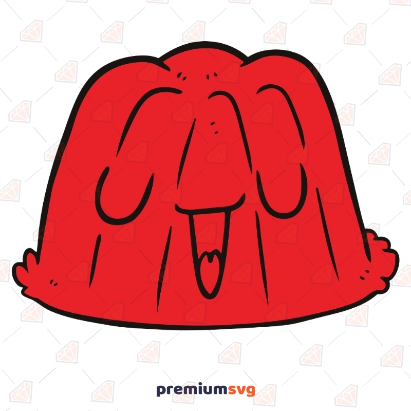 Cute Jelly SVG Clipart, Cute Jelly Cut Files Instant Download Cartoons Svg
