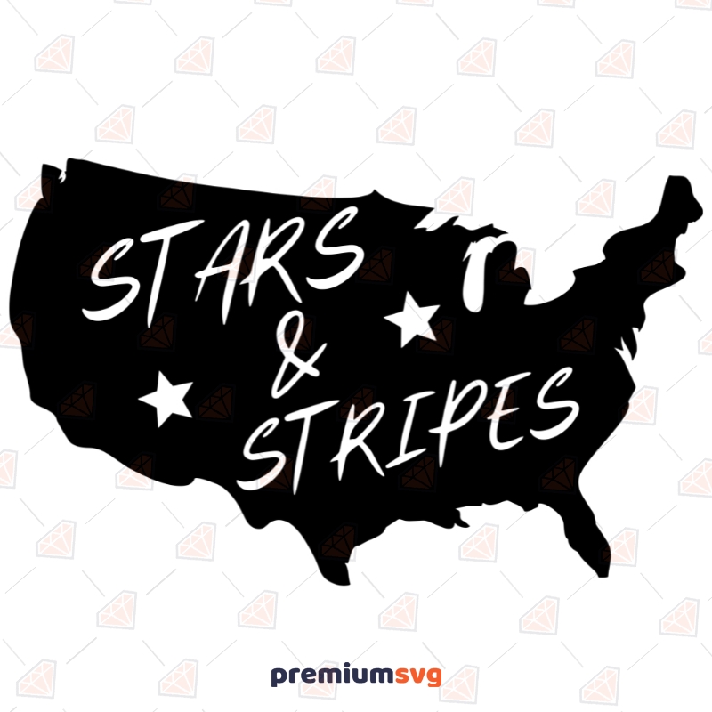 Stars & Stripes Us Map SVG,  4th of July SVG Cricut Files 4th Of July SVG Svg
