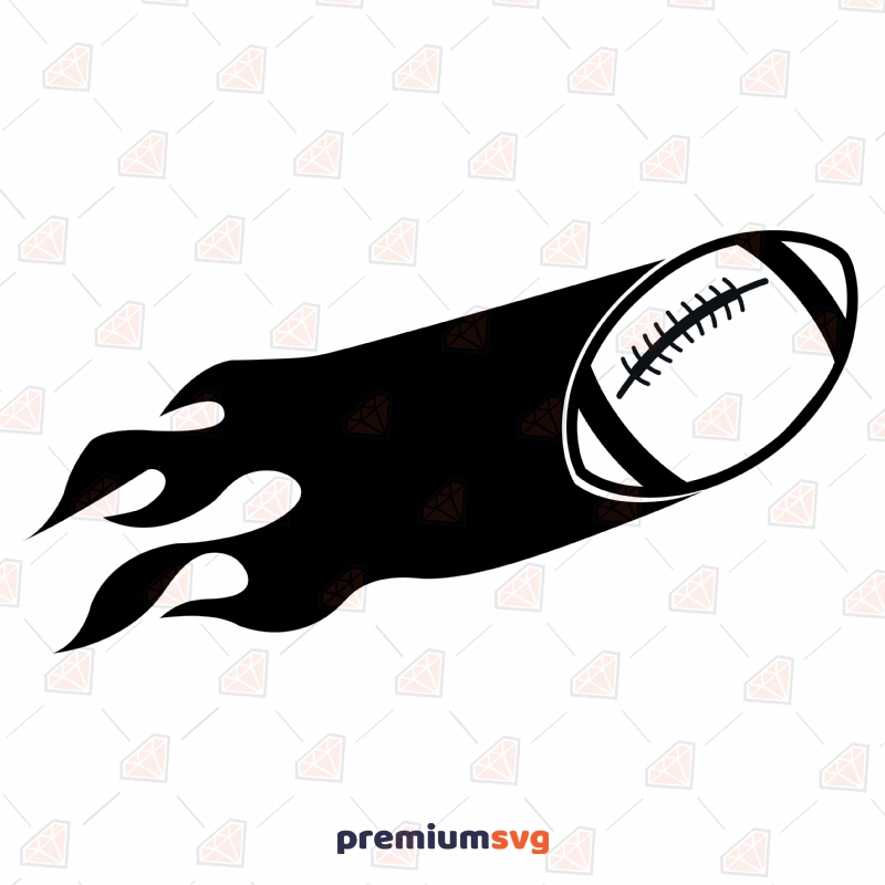 Fire American Football SVG Cut File, Instant Download Football SVG Svg