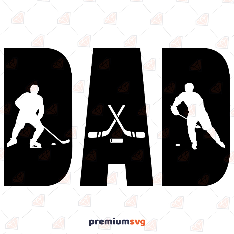 Free Hockey Stick and Puck Heart Design SVG Cut File