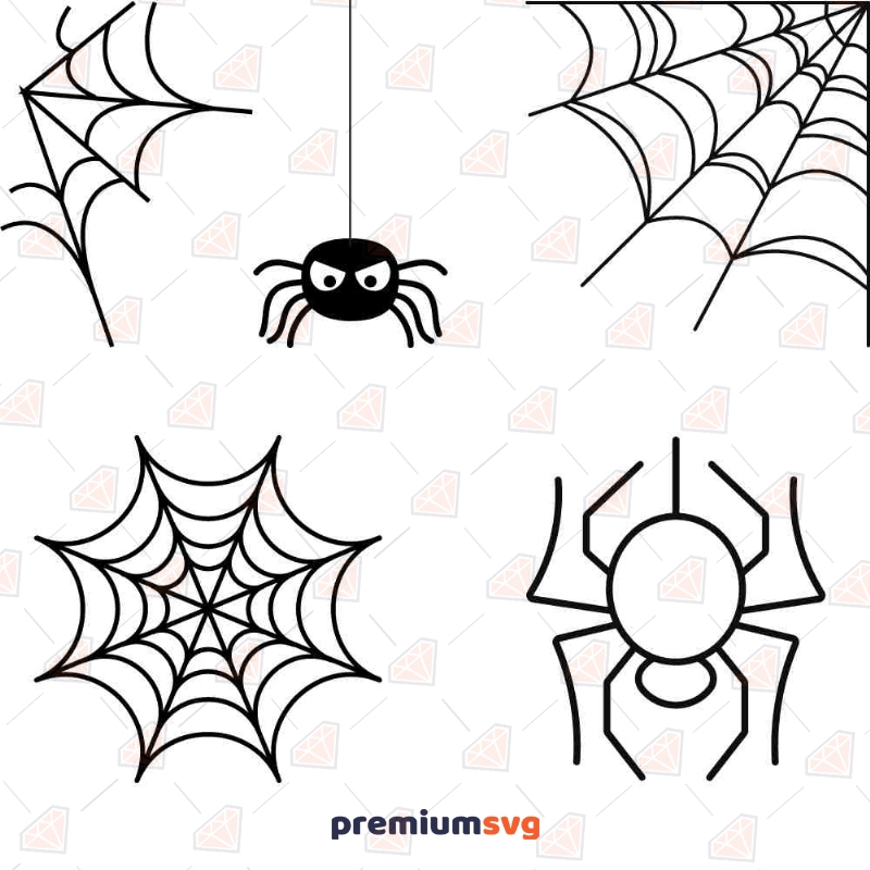 Spiderweb SVG File, Spider Clipart Insects/Reptiles SVG Svg