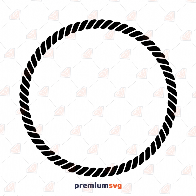 Nautical Circle Rope SVG Cut File, Nautical Rope Circle Vector Files Vector Illustration Svg
