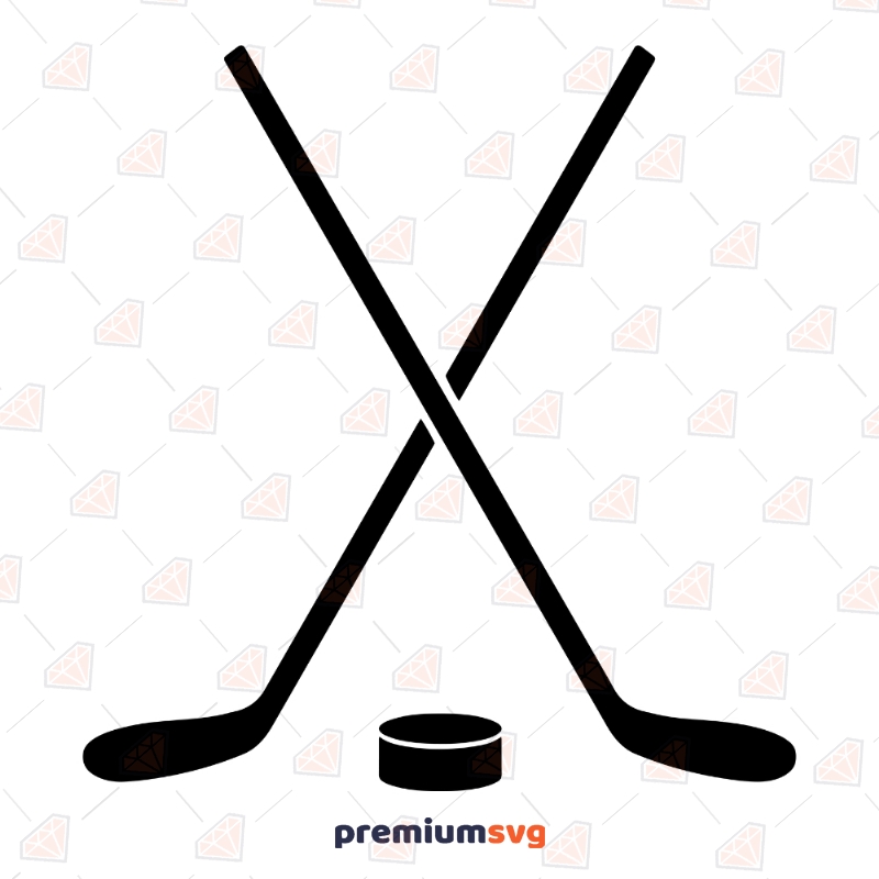 Crossed Hockey Svg Clipart & Cut Files Shapes Svg