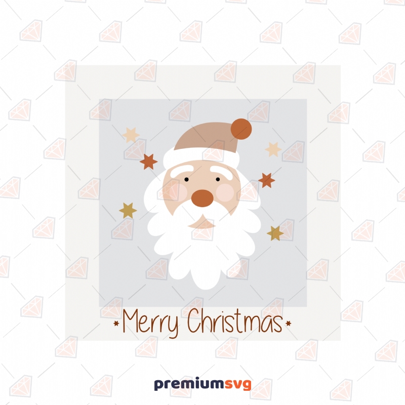 Merry Christmas Design with Santa SVG Cut Files Christmas Svg