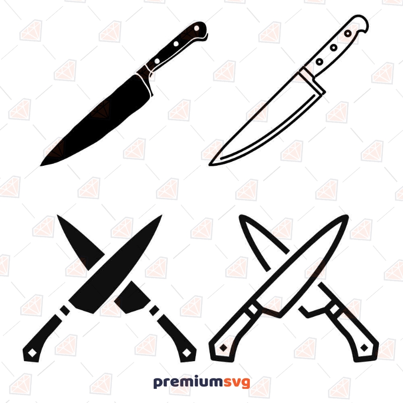 Knife & Knives Bundle SVG Cut File Kitchen Utensils Svg