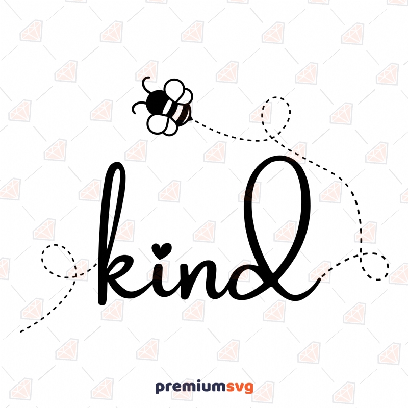Bee Kind Path SVG, Kindness Instant Download T-shirt SVG Svg