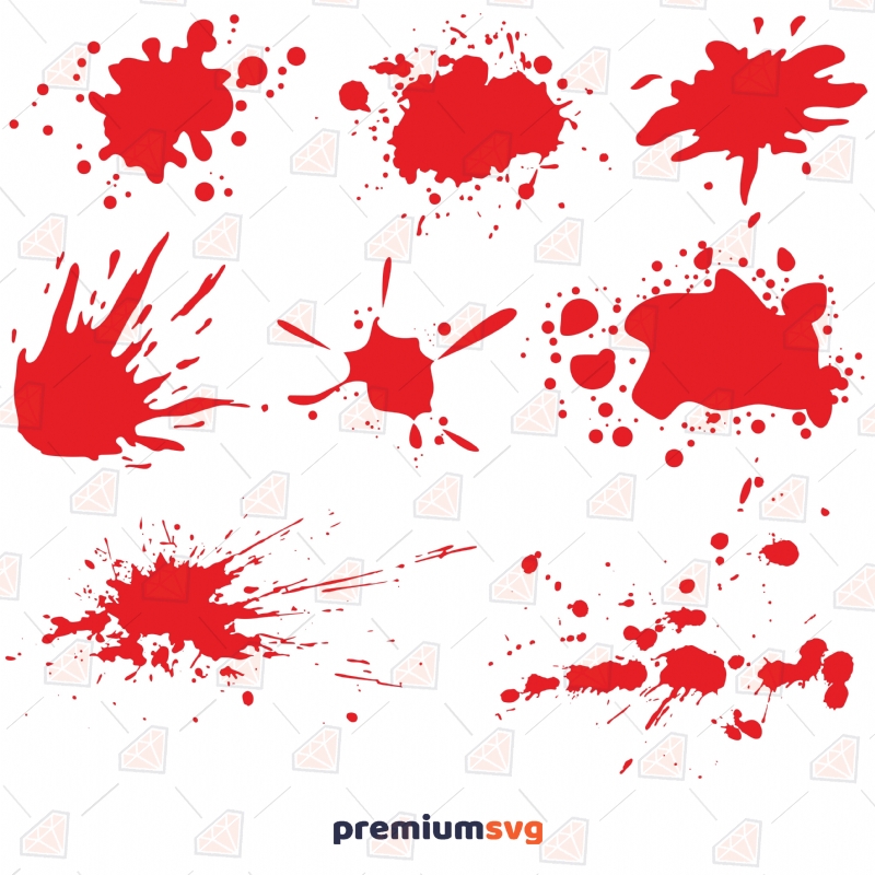 Blood Splatter SVG Bundle, Splatter Bundle SVG Instant Download