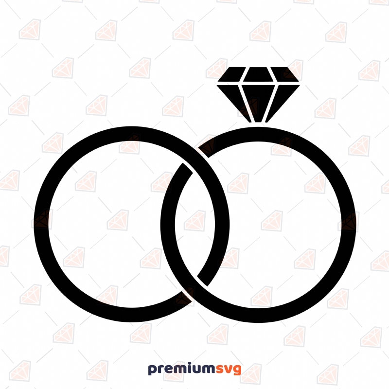 Wedding Ring SVG. Rings Instant Download Wedding SVG Svg