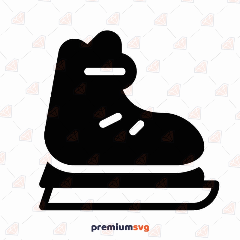 Hockey Skate SVG File, Skates Silhouette Design Hockey Svg