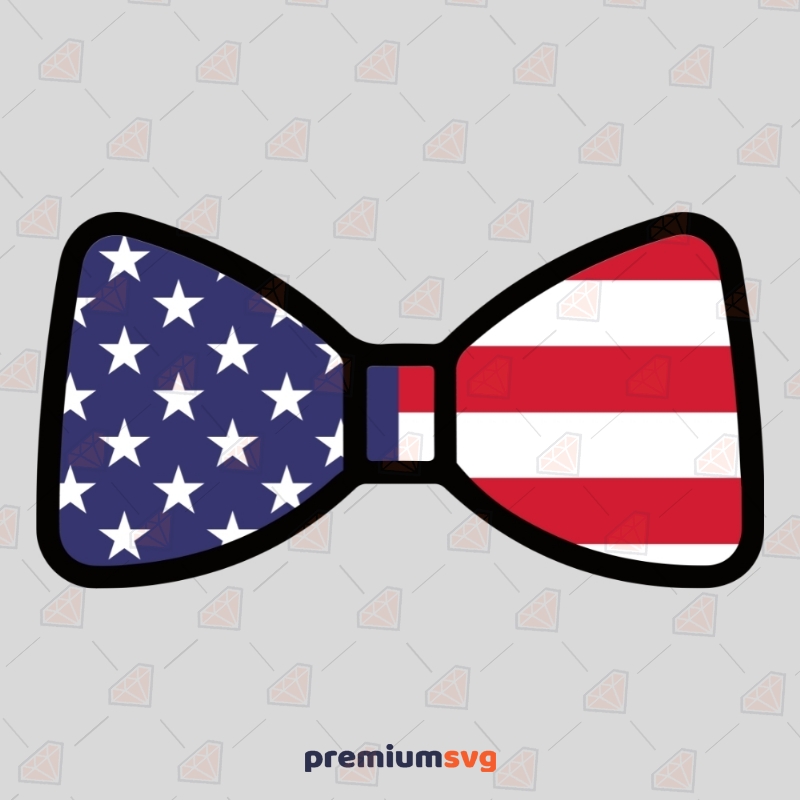 Patriotic Bow SVG | American Bow Clipart Cut Files USA SVG Svg