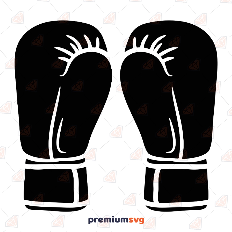 Kickboxing Gloves SVG Cut Files, Box Gloves Instant Download Drawings Svg
