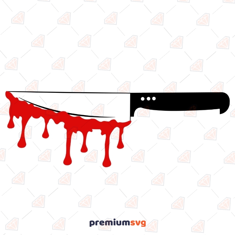 Bloody Knife SVG Cut Files, Knife with Blood Instant Download Halloween SVG Svg