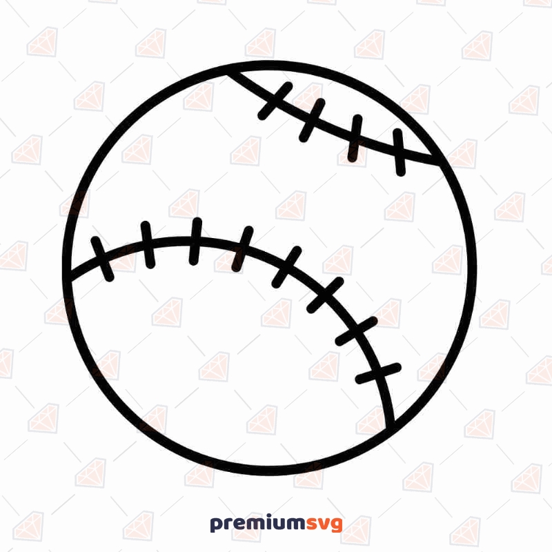 Baseball Ball SVG Cut File, Ball Clipart Baseball SVG Svg