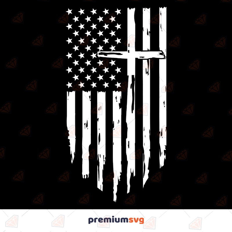 American Cross Flag SVG | Independence Day SVG Vector File USA SVG Svg