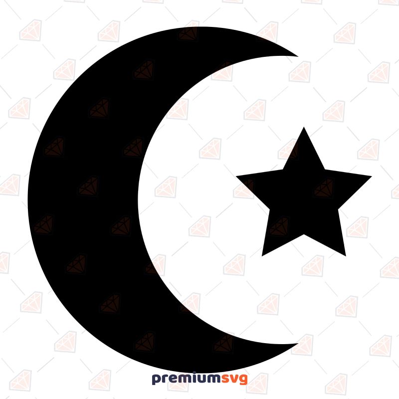 Moon and Star Religion Svg