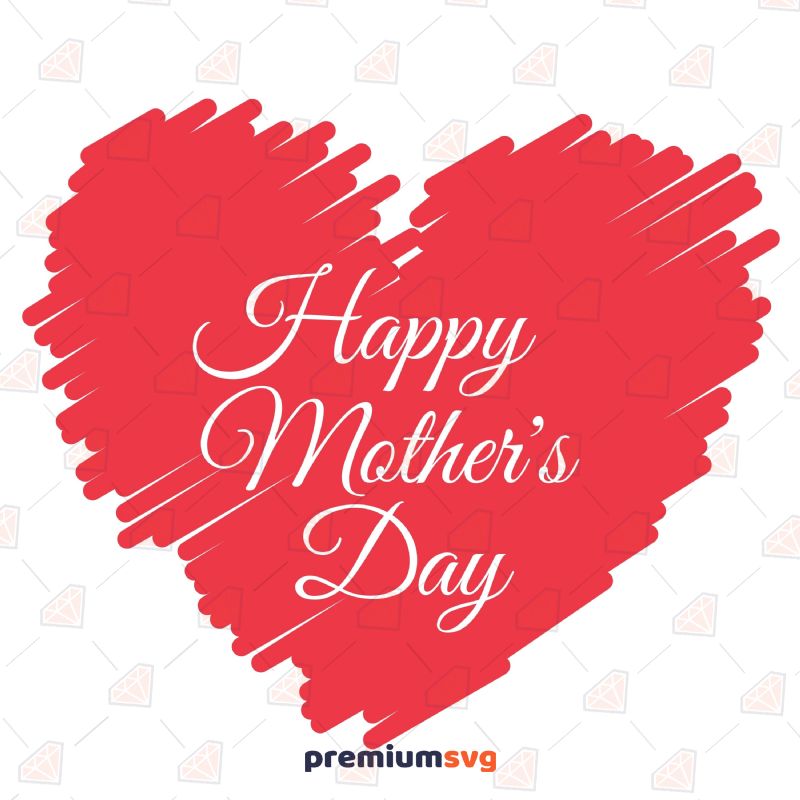 Happy Mother's Day Doodle Heart Svg Mother's Day SVG Svg