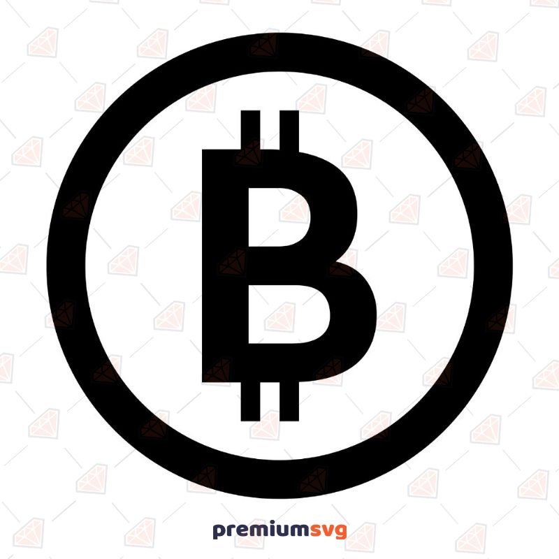 Black Circle Bitcoin Logo Svg Business And Finance Svg