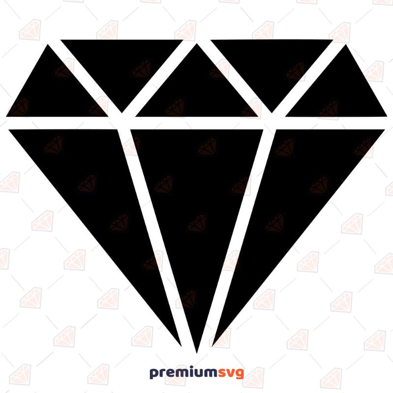 Diamond SVG, Diamond Black Colored Vector Files Symbols Svg