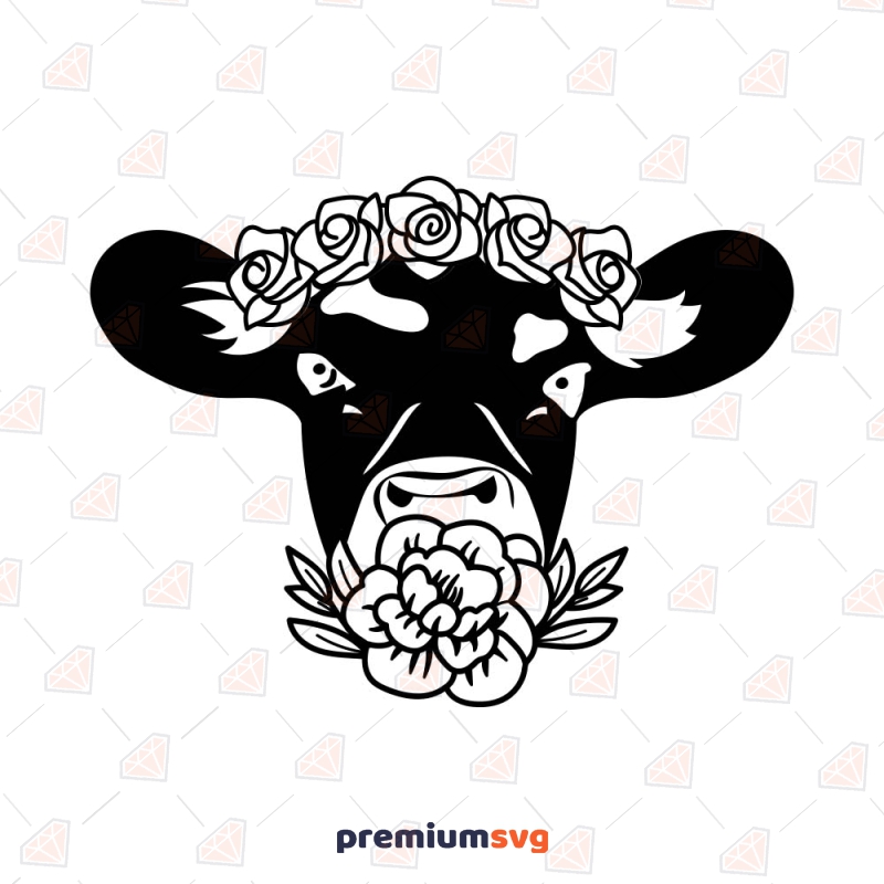 Floral Cow SVG Cut File Cow SVG Svg
