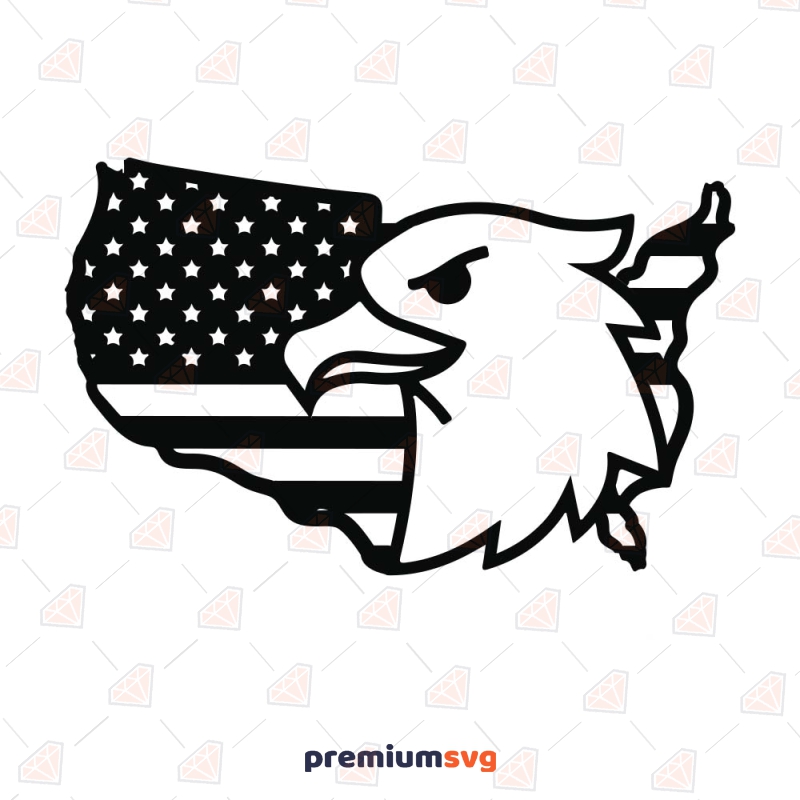 USA Flag with Eagle SVG Cut File USA SVG Svg