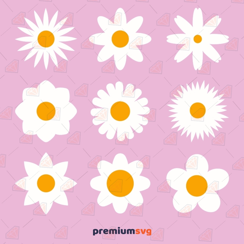 Simple Flower Flat Pastel White PNG & SVG Design For T-Shirts