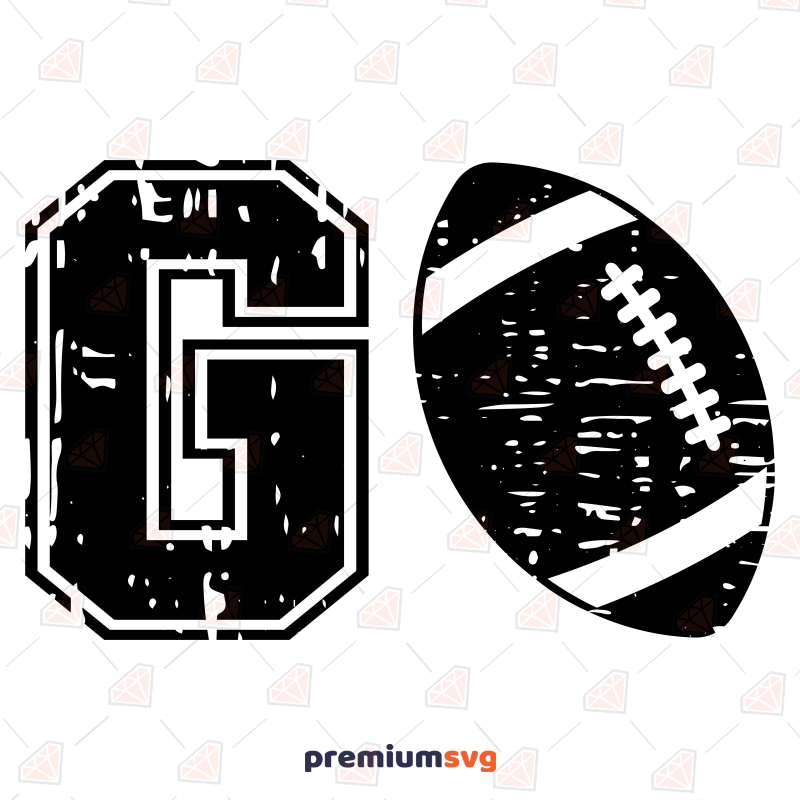 Distressed Go with American Ball SVG Design Football SVG Svg