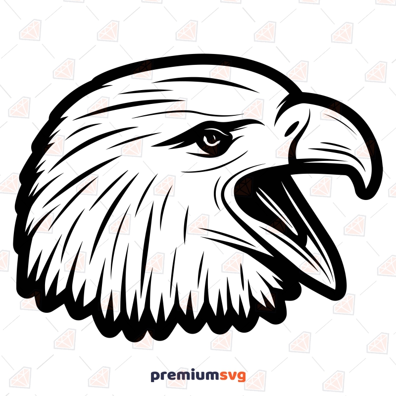 Eagle Head SVG Design, Black Eagle SVG Wild & Jungle Animals SVG Svg