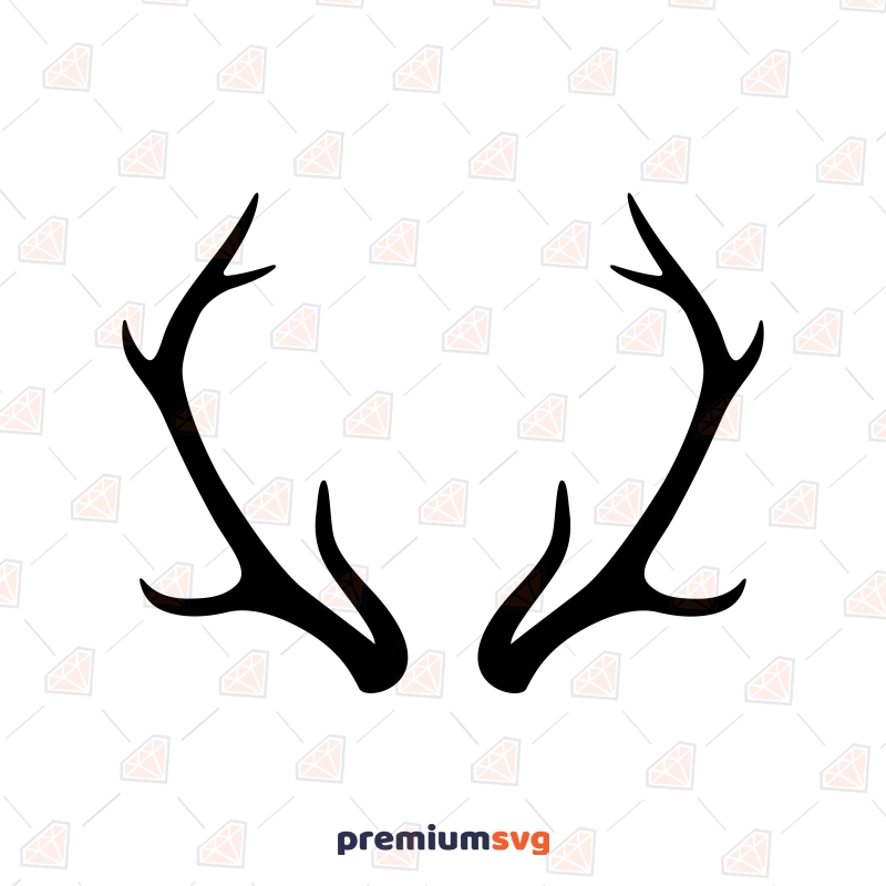 Basic Deer Antler SVG Wild & Jungle Animals SVG Svg