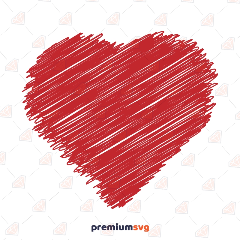 Brush Stroke Heart SVG Valentine's Day SVG Svg