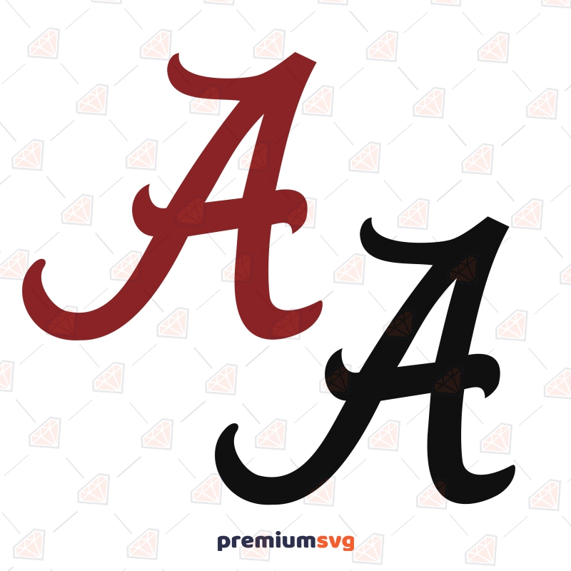 Alabama Crimson Logos SVG Files, Alabama Logo Vector Files Drawings Svg