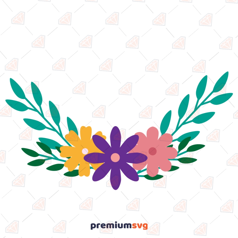 Colorful Flower SVG, Flower Clipart Instant Download Plant and Flowers Svg