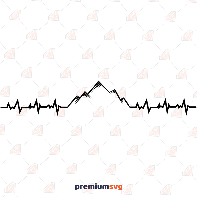 Mountain Heartbeat SVG Landscapes Svg
