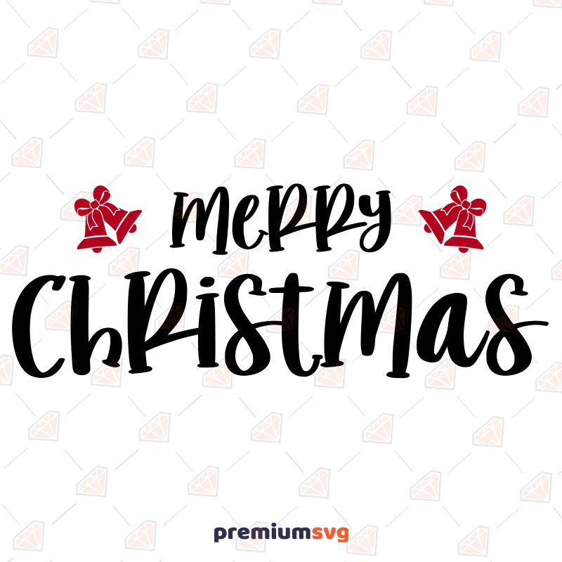 Merry Christmas with Rings SVG Design Christmas Svg