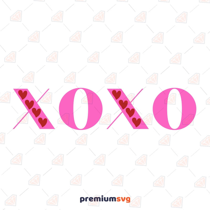 XOXO with Heart SVG, Valentine's Day SVG Valentine's Day SVG Svg