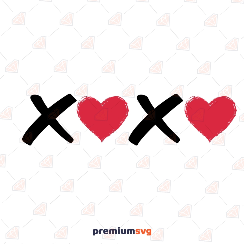 Xoxo Heart SVG, Valentine's Day SVG Vector Files Valentine's Day SVG Svg