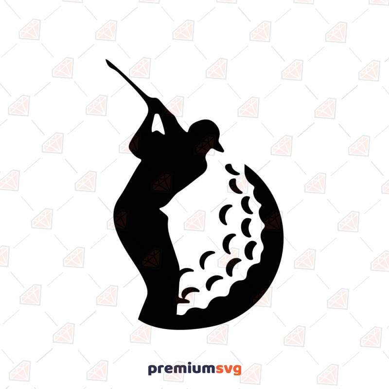 Golf Club SVG, Golf Ball Silhouette Vector Golf SVG Svg