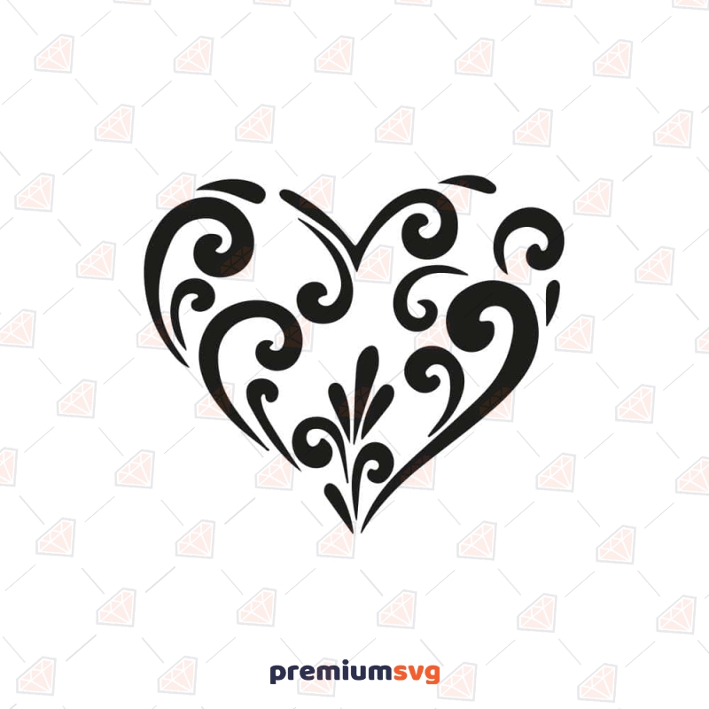 Mandala Heart SVG, Heart Mandala Style Instant Download Drawings Svg