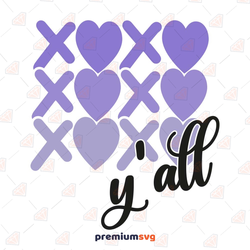 Xoxo Y'all SVG, Valentine's Day SVG Cut File Valentine's Day SVG Svg