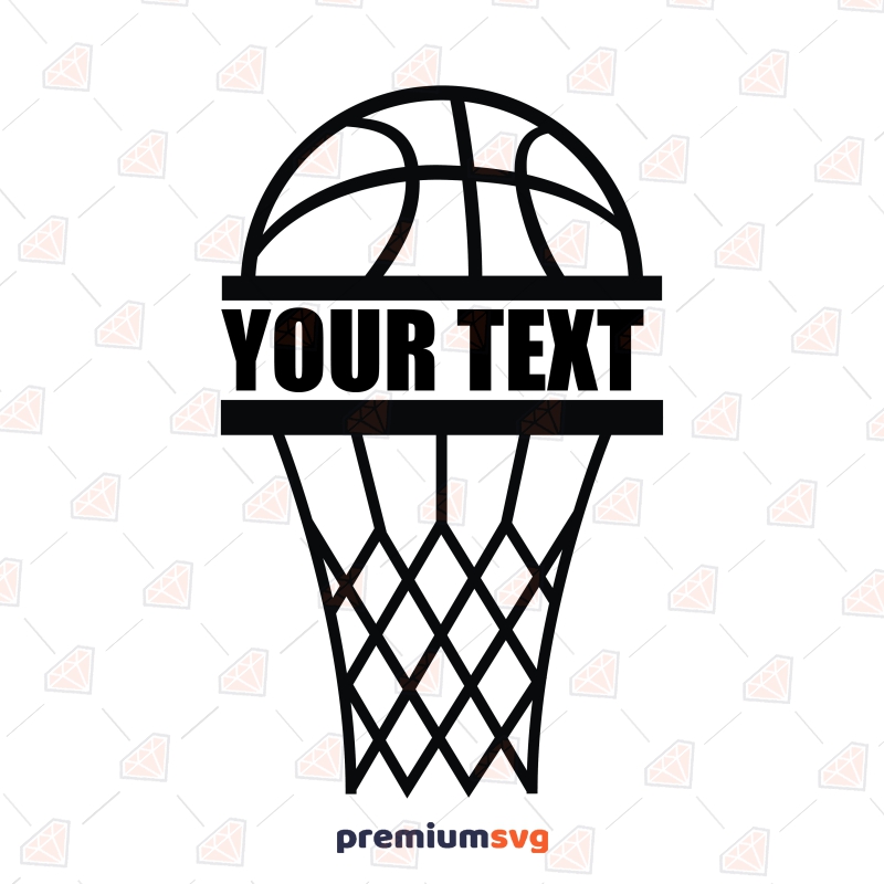 Basketball Hoops Monogram SVG Cut File, Instant Download Basketball SVG Svg