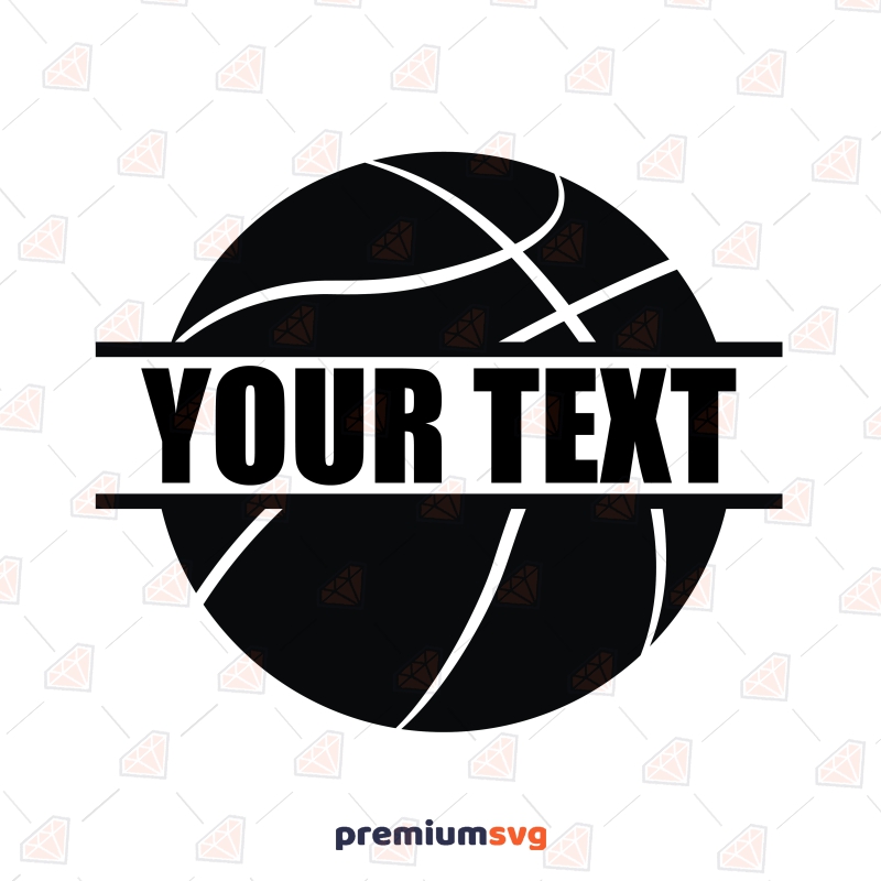 Black Basketball Monogram SVG Cut File, Instant Download Basketball SVG Svg