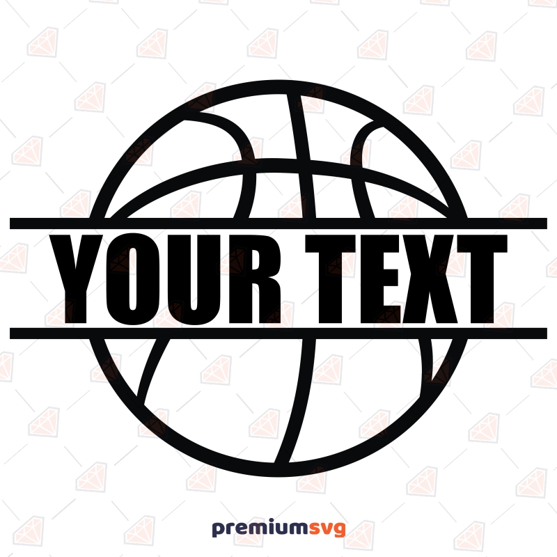 Basketball Outline Monogram SVG, Instant Download Basketball SVG Svg