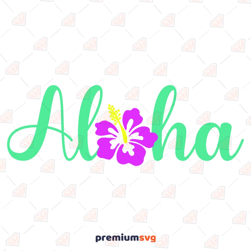 Hawaiian Flower Aloha SVG Cut File, Hawaii Aloha Instant Download USA SVG Svg