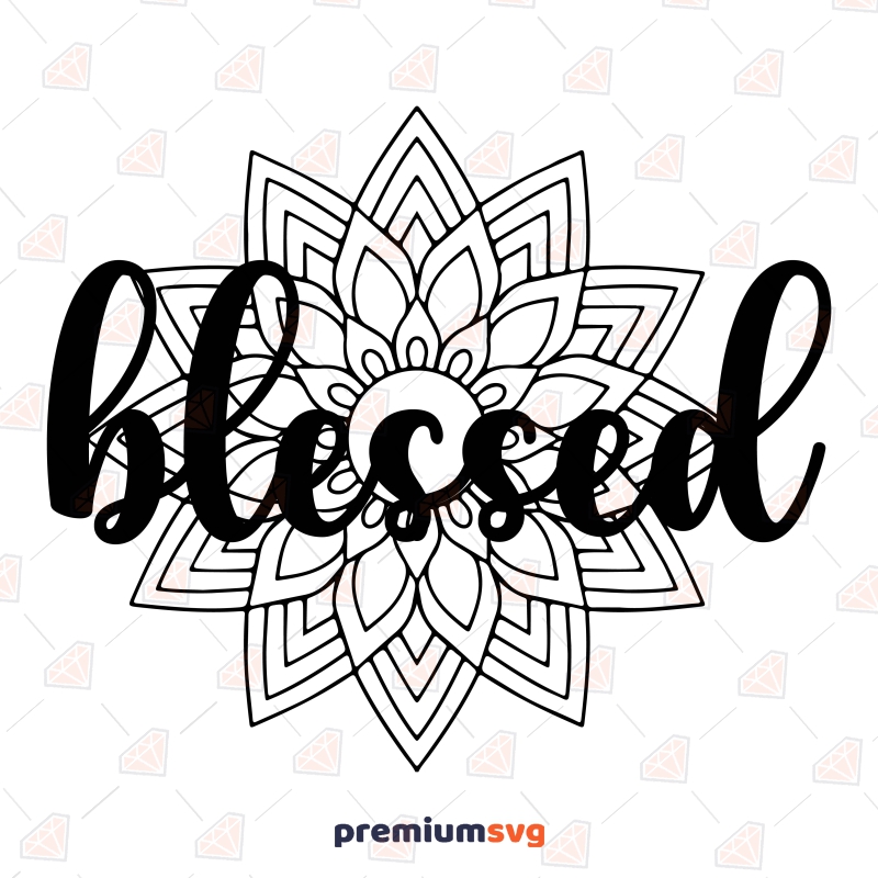 Blessed Mandala SVG Cut File Religion Svg