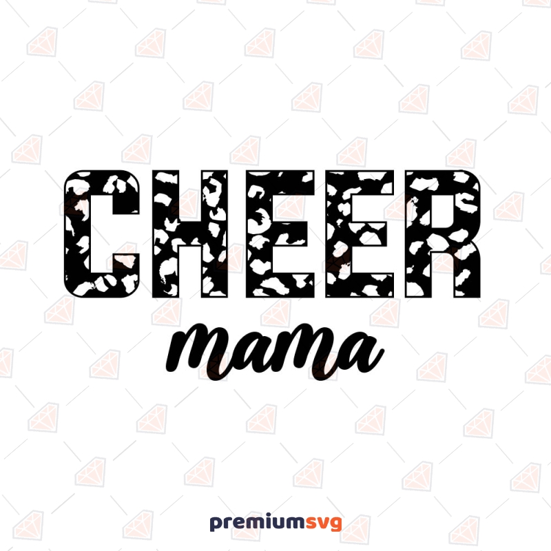 Cheer Mama Leopard SVG Cut File, Instant Download Football SVG Svg