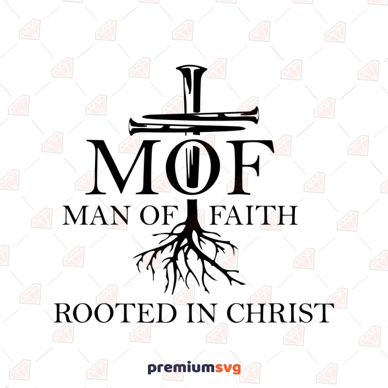 Man Of Faith Rooted In Christ SVG Cut File Sports SVG Svg