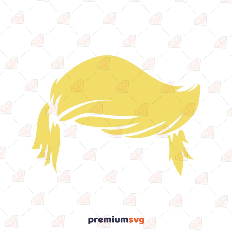 Trump Hair SVG Cut and Clipart File USA SVG Svg